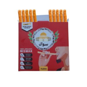 Siwak Organic Wooden Tooth Brush Oral Teeth Whitener with Holder (10 Sticks)